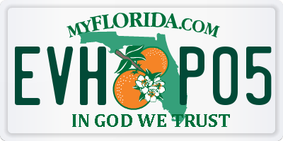 FL license plate EVHP05