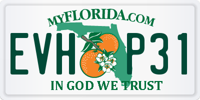 FL license plate EVHP31