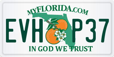 FL license plate EVHP37