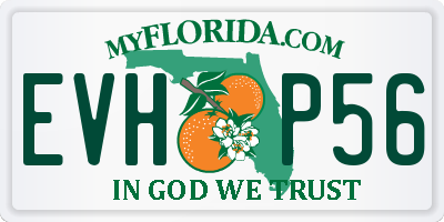 FL license plate EVHP56