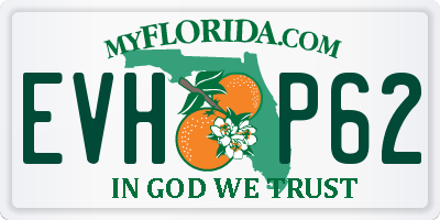 FL license plate EVHP62