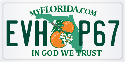 FL license plate EVHP67