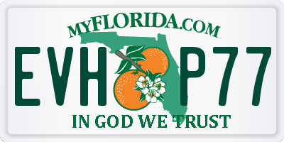 FL license plate EVHP77