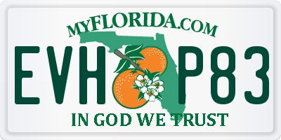 FL license plate EVHP83
