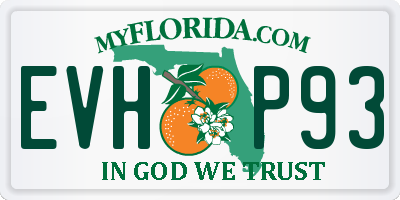 FL license plate EVHP93