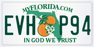 FL license plate EVHP94