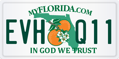 FL license plate EVHQ11