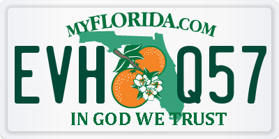 FL license plate EVHQ57