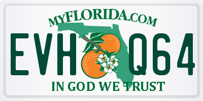 FL license plate EVHQ64