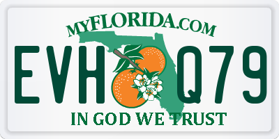 FL license plate EVHQ79