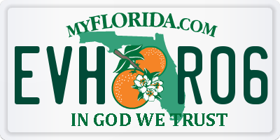 FL license plate EVHR06