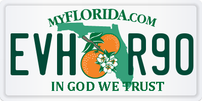 FL license plate EVHR90