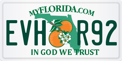 FL license plate EVHR92