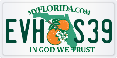 FL license plate EVHS39