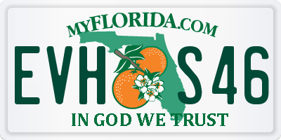 FL license plate EVHS46
