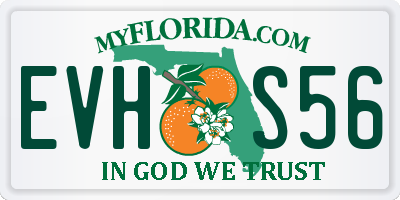 FL license plate EVHS56