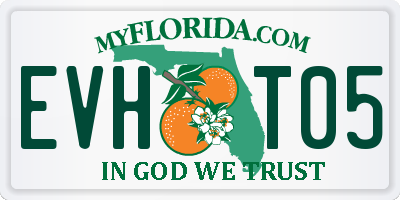 FL license plate EVHT05