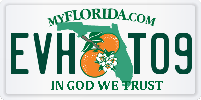 FL license plate EVHT09
