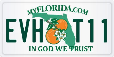 FL license plate EVHT11