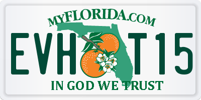 FL license plate EVHT15