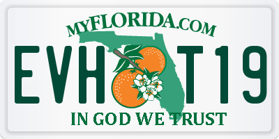 FL license plate EVHT19