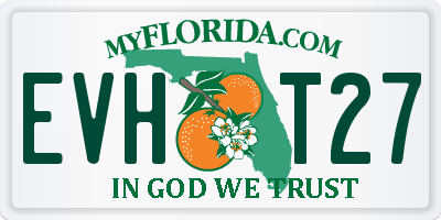 FL license plate EVHT27