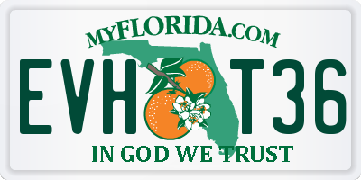 FL license plate EVHT36