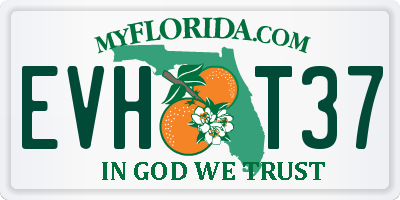 FL license plate EVHT37