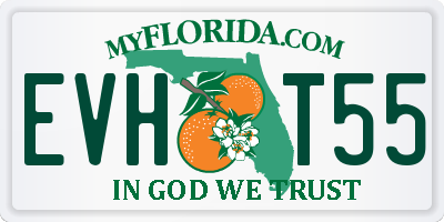 FL license plate EVHT55