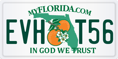FL license plate EVHT56