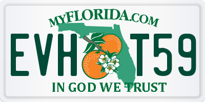 FL license plate EVHT59