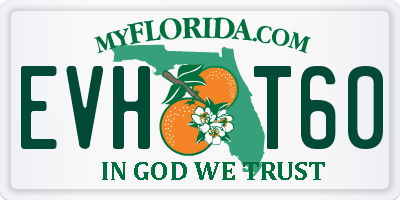 FL license plate EVHT60