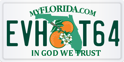 FL license plate EVHT64