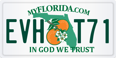 FL license plate EVHT71