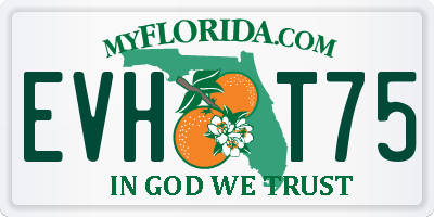 FL license plate EVHT75