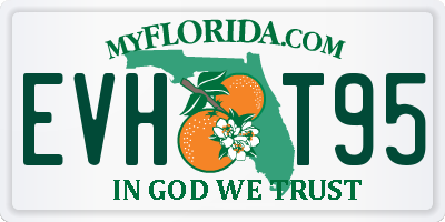 FL license plate EVHT95