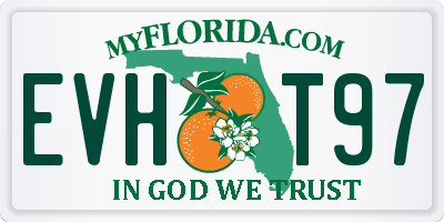 FL license plate EVHT97