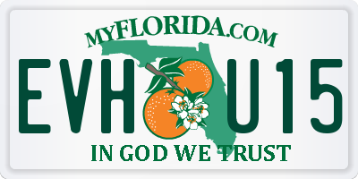 FL license plate EVHU15