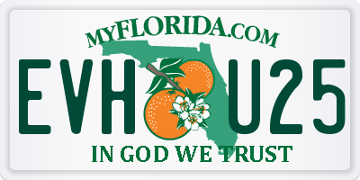 FL license plate EVHU25