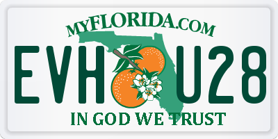 FL license plate EVHU28