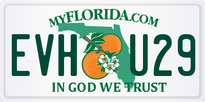 FL license plate EVHU29