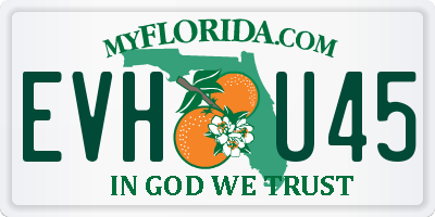 FL license plate EVHU45