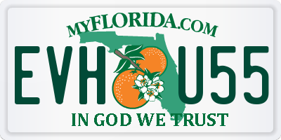 FL license plate EVHU55