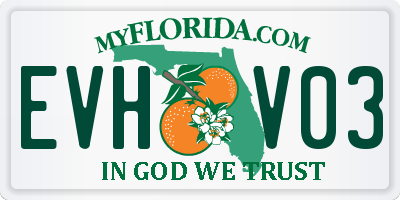 FL license plate EVHV03