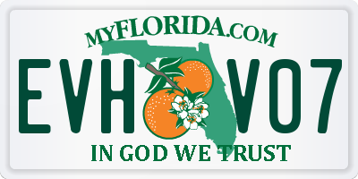 FL license plate EVHV07