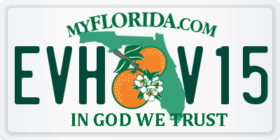 FL license plate EVHV15