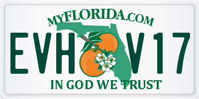 FL license plate EVHV17