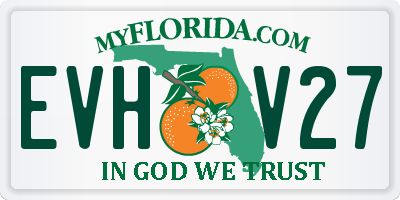 FL license plate EVHV27