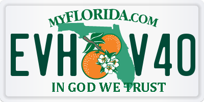 FL license plate EVHV40