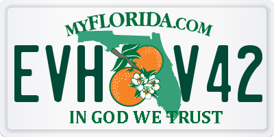 FL license plate EVHV42